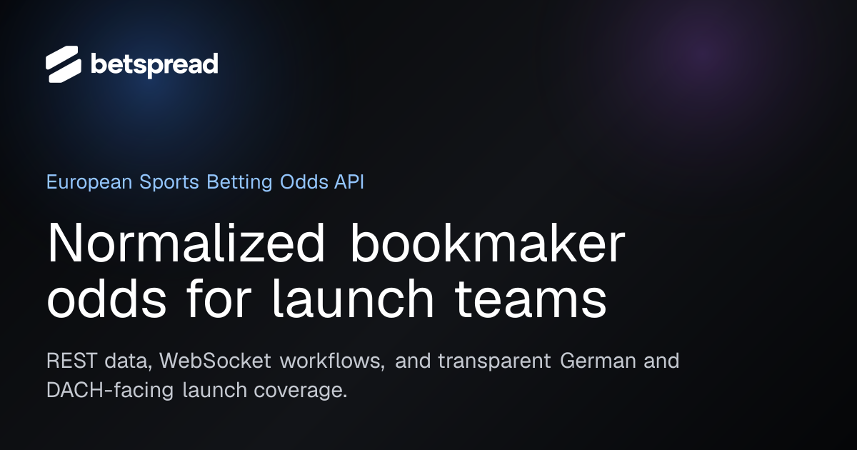 betspread - European bookmaker odds API